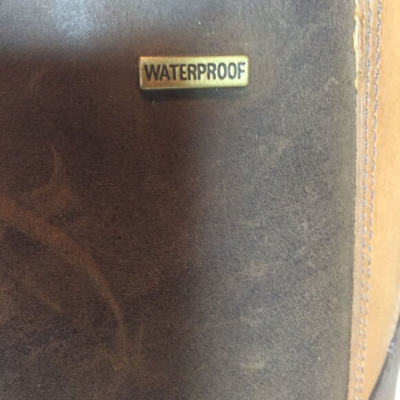 MERRELL Womens Brown Leather Knee High Riding Boots 9/40 Waterproof Side Zip - Picture 11 of 13